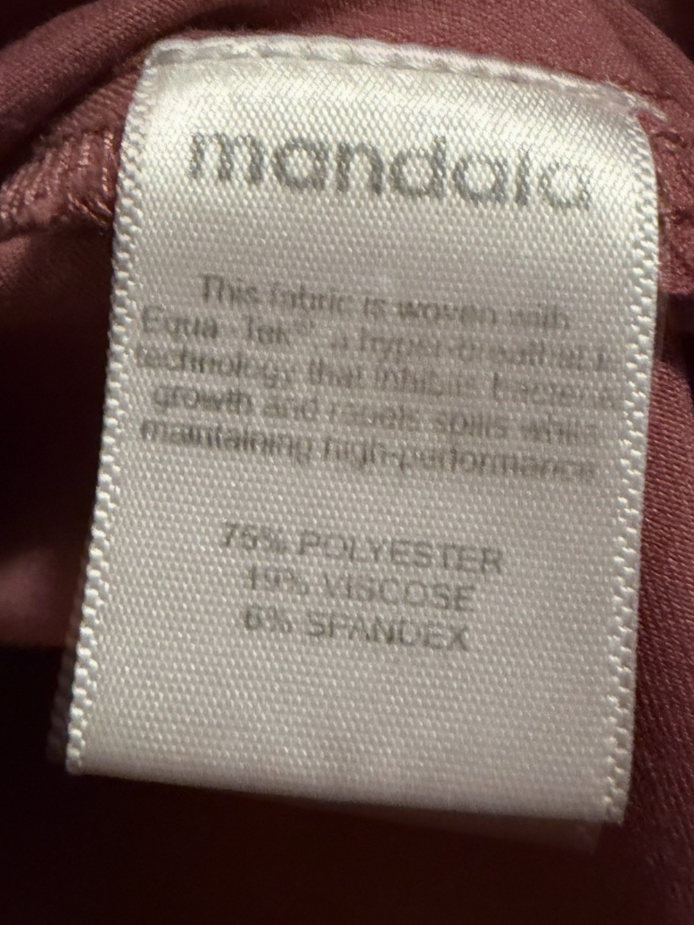 Mandala Women’s V-Neck Scrub Top & Drawstring Pant Set - Dusty Rose Size Small - Picture 8 of 15